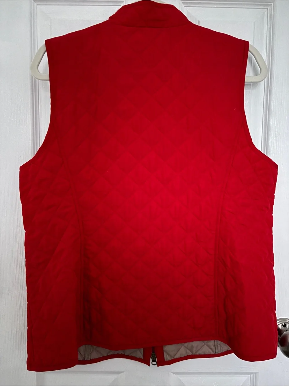 Heritage Red Quilted Sleeveless Vest#0353